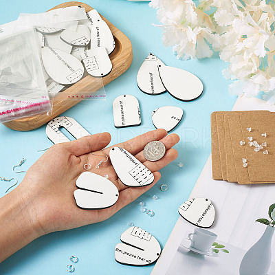 DIY Sublimation Dangle Earring Making Finding Kits DIY-BY0001-36-1
