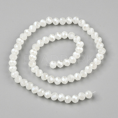Electroplate Glass Beads Strands EGLA-A034-J8mm-A08-1