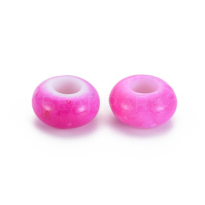 Baking Paint Opaque European Acrylic Beads MACR-S308-18-1