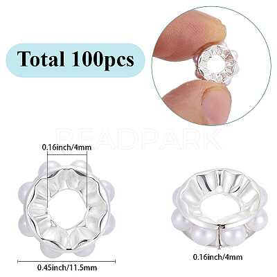 100pcs Alloy Spacer Beads FIND-SC0021-51S-1