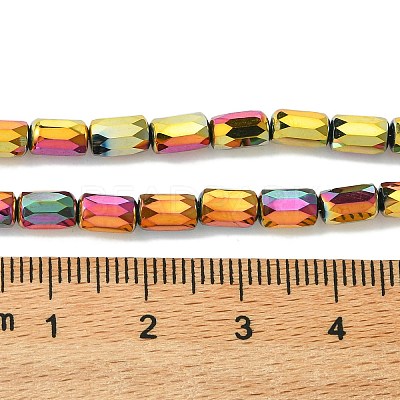Electroplate Glass Beads Strands GLAA-Q101-02A-FP02-1
