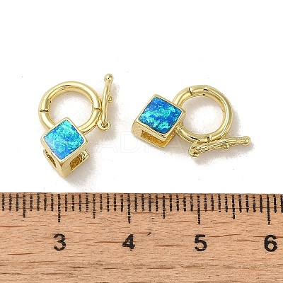 Rack Plating Brass Twister Clasps KK-P268-03E-G-1