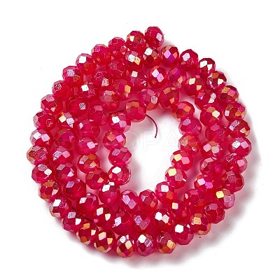 Baking Electroplate Glass Beads Strands DGLA-A039-J6MM-B21-1