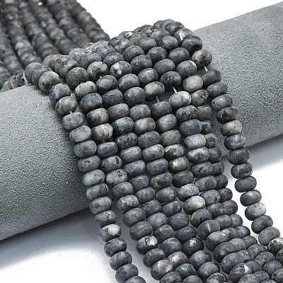 Natural Larvikite Beads Strands G-P575-A38-8x5mm-1