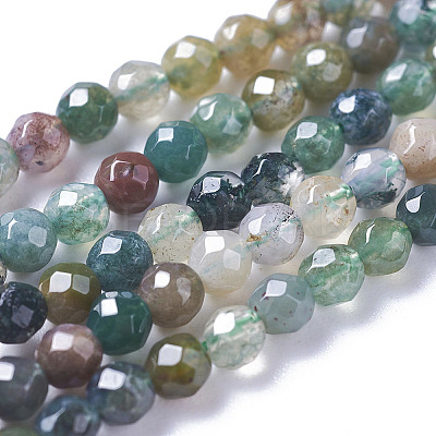 Natural Indian Agate Bead Strands X-G-A129-2mm-03-1