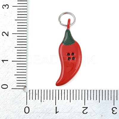 Button 304 Stainless Steel Enamel Pendants SA-CBAE390-01E-1