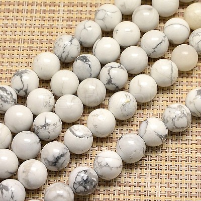 Natural Howlite Beads Strands G-I107-6mm-1