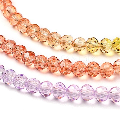 Transparent Painted Glass Beads Strands DGLA-A034-T3mm-A12-1