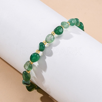 Natural Agate Beaded Bracelets for Women G-P563-07P-01-1