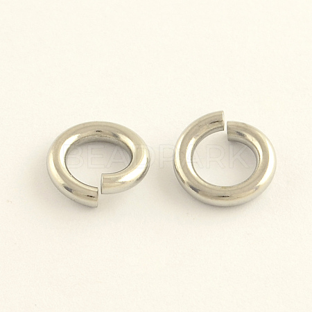 Tarnish Resistant 304 Stainless Steel Open Jump Rings A-STAS-R065-44-1