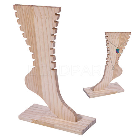 Wooden Anklets Display Stands ODIS-WH0025-224B-1