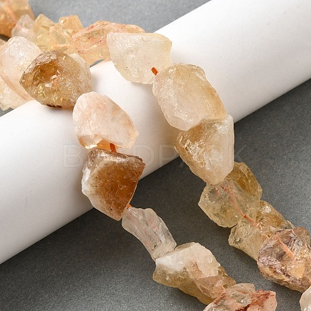 Heated Natural Citrine Beads Strands G-S386-C19-1