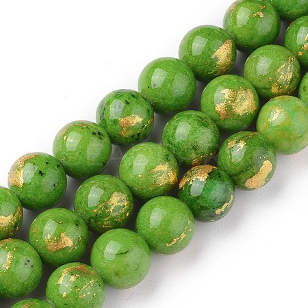 Natural Mashan Jade Beads Strands X-G-F670-A11-10mm-1