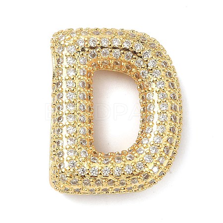 Rack Plating Brass Micro Pave Cubic Zirconia Pendants KK-Q790-01D-G-1