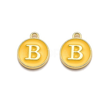 Golden Plated Alloy Enamel Charms LS-ENAM-Q437-13B-1