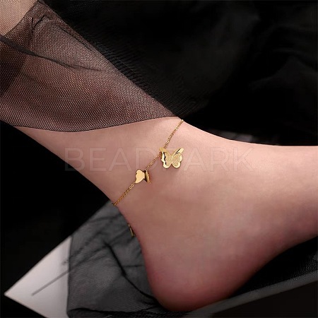 316L Surgical Stainless Steel Charm Anklets for Women FS-WG47470-44-1