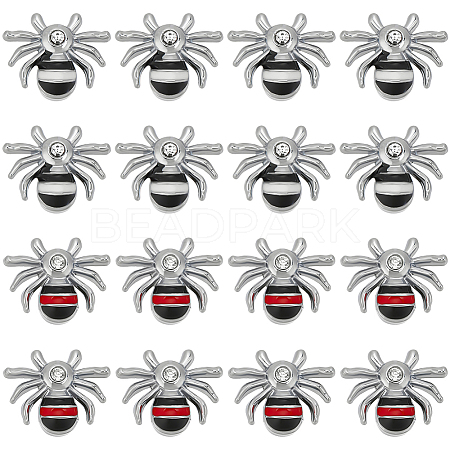 32Pcs 2 Colors Alloy Rhinestone Slide Charms FIND-SC0010-38-1