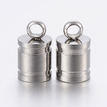Tarnish Resistant 201 Stainless Steel Cord Ends STAS-P198-07E-1