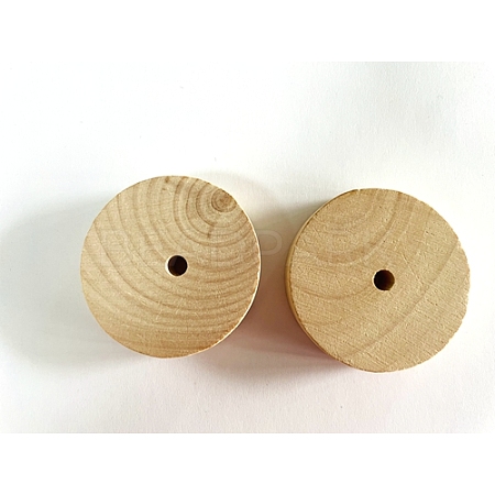 Wood Round Disc Wheel AJEW-WH0241-31-1
