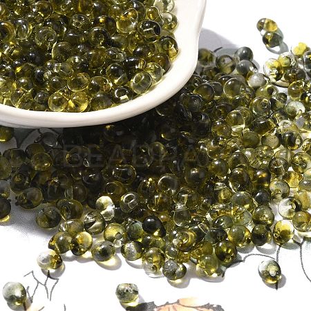 Transparent Baking Paint Glass Seed Beads SEED-P006-02B-03-1