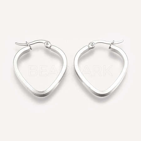 304 Stainless Steel Hoop Earrings X-STAS-K182-41P-1