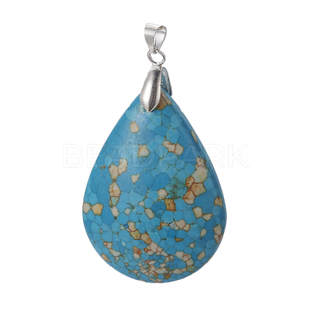 Dyed Synthetic Turquoise  Pendants G-F597-A01-1