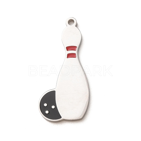 304 Stainless Steel with Black Enamel Pendants SA-CBA061A-01P-1