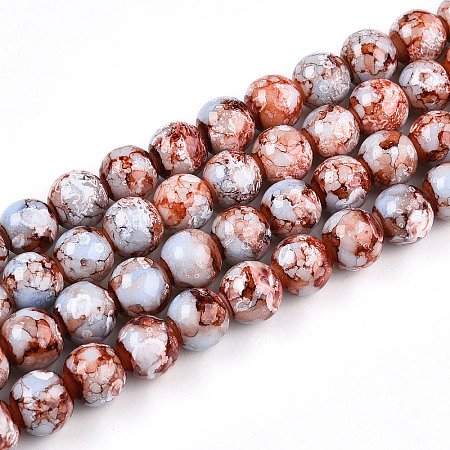 Baking Paint Glass Beads Strands X-DGLA-N003-10mm-A03-1