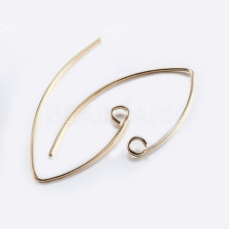 Brass Earring Hooks KK-K197-60G-1