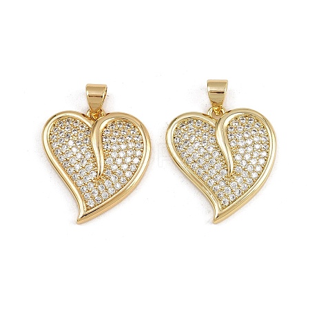 Brass Micro Pave Cubic Zirconia Pendants ZIRC-I367-07G-14-1