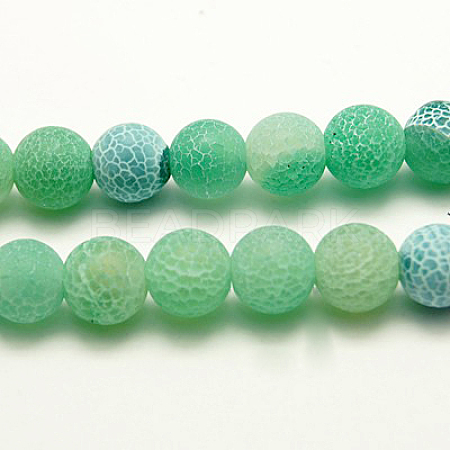 Natural Crackle Agate Beads Strands G-G055-6mm-4-1