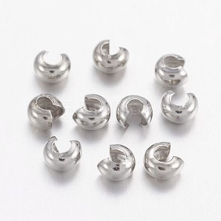 Brass Crimp Beads Covers X-KK-H289-NFN-NF-1