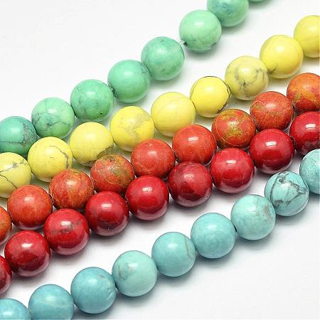 Natural Howlite Beads G-G904-8mm-M-1