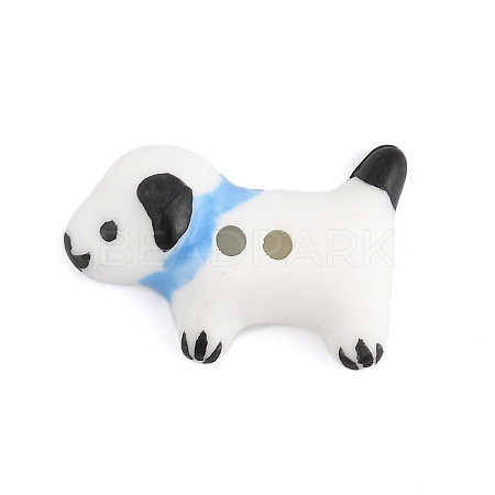 Dog Ceramic Buttons BUTT-I018-01B-01-1