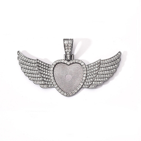 Alloy Pendant Cabochon Settings PALLOY-S107-002B-RS-1