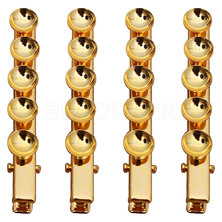 Electroplate Iron Alligator Hair Clips KK-WH0078-03G-1