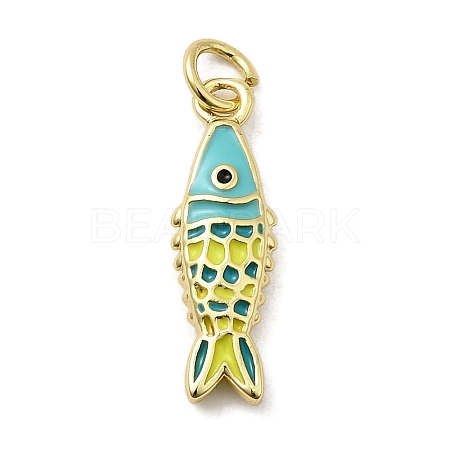Brass Enamel Pendants KK-A266-39G-04-1
