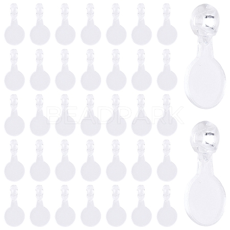 500Pcs Plastic Glue-on Flat Pad Bails KY-YW0002-14-1