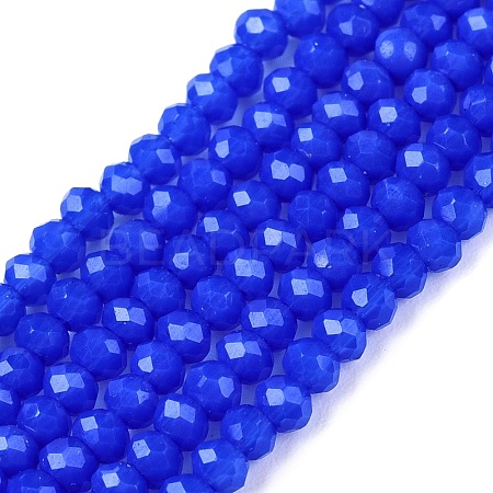 Opaque Solid Color Imitation Jade Glass Beads Strands EGLA-A044-P1mm-D32-1