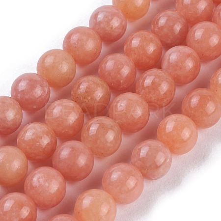 Natural Peach Calcite Beads Strands G-I247-12A-1