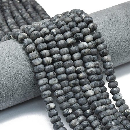 Natural Larvikite Beads Strands G-P575-A38-8x5mm-1