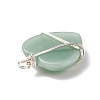 Natural Green Aventurine Pendants PALLOY-JF01663-02-3
