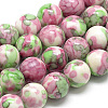 Synthetic Ocean White Jade Beads Strands X-G-S252-10mm-04-1