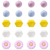 5 Styles Food Grade Eco-Friendly Silicone Beads SIL-FS0001-24-1