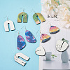 DIY Sublimation Dangle Earring Making Finding Kits DIY-BY0001-36-9
