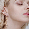20Pcs Brass Spiral Oval Dangle Earrings EJEW-BC0001-11-5