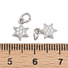 Brass Micro Pave Cubic Zirconia Pendants ZIRC-K070-41P-3
