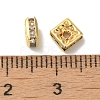 Brass Grade A Rhinestone Spacer Beads RSB071NF-01G-2