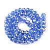 Electroplate Glass Beads Strands EGLA-A044-T8mm-B14-3