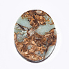Assembled Natural Bronzite and Synthetic Aqua Terra Jasper Pendants G-S329-035-3